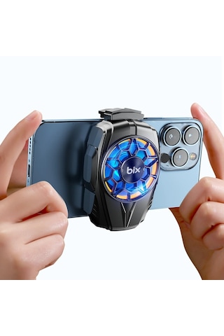 Bix Bxcp03g Ultra Sessiz Ve Güçlü Telefon Soğutucu Fan Kablolu Kullanım, 4.5-7 İnç Cihazlarla Uyumlu, Oyuncular İçin Özel Tasarım