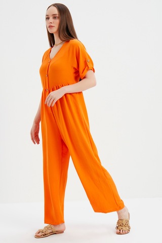 Meecy Kadın Ayrobin Uzun Tulum Oranj Oranj