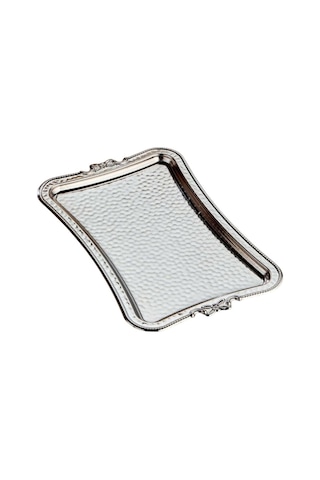 Akıllıelma-cooker Ckr3342 Sunum Tepsisi Dövme Desenli Dikdörtgen Gümüş 0157 Gümüş