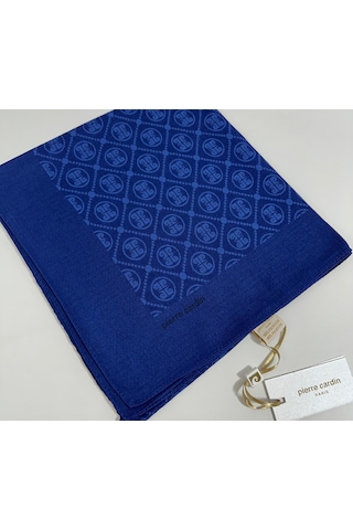 Pierre Cardin Elegans Monogram Eşarp - 1090750 -924 Saks Mavi Saks Mavi
