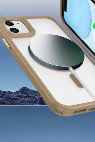 Apple  Uyumlu  iPhone 12 Kılıf Enka Magsafe Silikon Kılıf Siyah