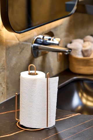 Edora Home 4'lü Rose Servis Sunum Seti, Peçetelik, Kağıt Havluluk, Ekmeklik, Nihale - Metal Paslanmaz