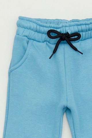 Fullamoda 24kcck734190812 Beli Lastikli Jogger Erkek Çocuk Eşofman Altı Buz Mavi Açık Mavi