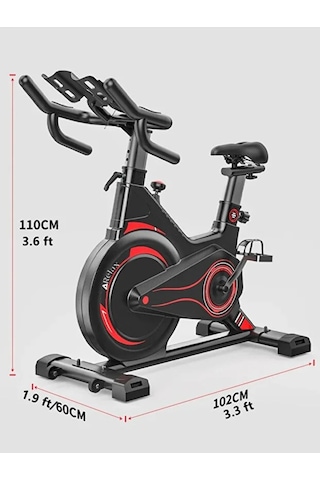 Premium Kondisyon Bisikleti Spinning Bike Egzersiz Aleti, Bluetooth + Uygulama