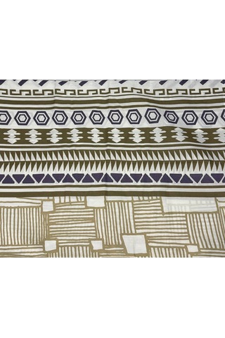 Çift Kişilik Nevresim Takımı %100 Pamuk 200x220 Lastikli Çarşaflı 160x200 Krem -Mor