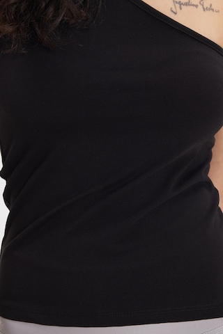 Tudors Kadın Slim Fit Dar Kesim Pamuklu Kolsuz Siyah Crop Atlet-50682