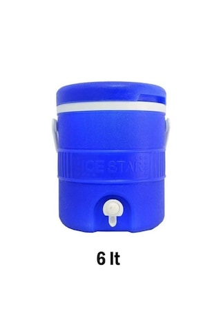 6 Lt Soğuk Su Termos Mini Boy Kaliteli Plastikten Üretilmiştir