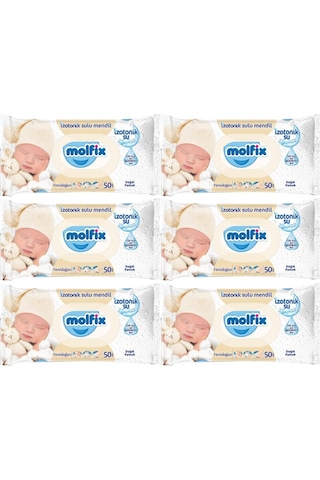 Molfix Islak Havlu Mendil Izotonik Yeni Doğan 6 Lı Set 50 Yaprak