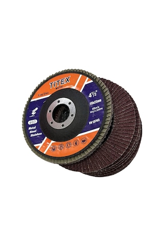 Titex 115mm Flap Zımpara 60 Kum 10 Adet