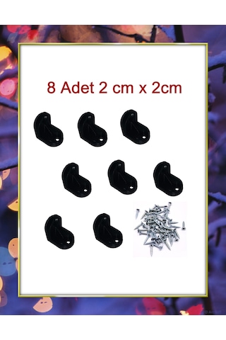 Siyah Köşebent 2cm X 2 Cm 8 Adet