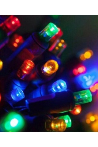 Fişli Led Rengarenk Yılbaşı Çam Ağacı Işığı 10 M Led Çok Renkli