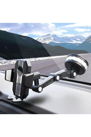Ic Sabit Araç Aksesuarları Darbeye Dayanıklı Navigasyon Cep Telefonu Tutucu Büyük Vantuzlu Vantuz Tipi Eklemli Kol Araç Cep Telefonu Tutucu