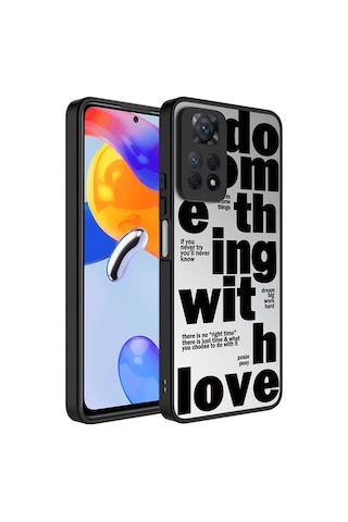 Xiaomi Redmi Note 12 Pro 4g Kılıf Aynalı Desenli Kamera Korumalı Parlak Zore Mirror Kapak Love