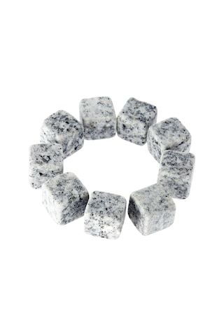 Kosona 9 Adet Granit Whiskey Taşı - Dökülmeyen Soğutma - Ahşap Kutusu Ve Kadife Çanta İle - İçki Severler İçin Siyah - Beyaz