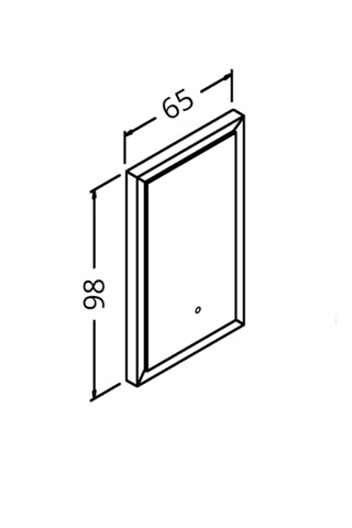Omente 65 Cm Led Ayna - Siyah
