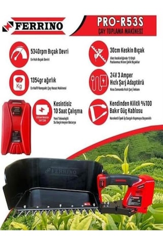 Pro R53q 12ah Akülü Çay Toplama Makinası