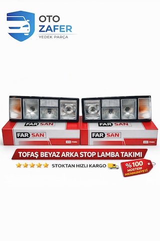 Tofaş Doğan Şahin Slx Şeffaf Beyaz Arka Stop Lamba Takımı Sağ Sol
