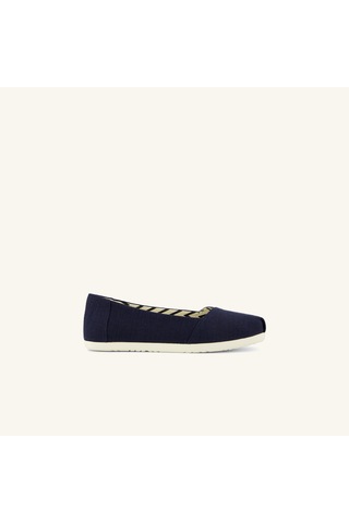 10023039 Navy Babet Kadın 10023039 10023027 Toms Alpargata Ballet Heritage Canvas 10023039 Navy