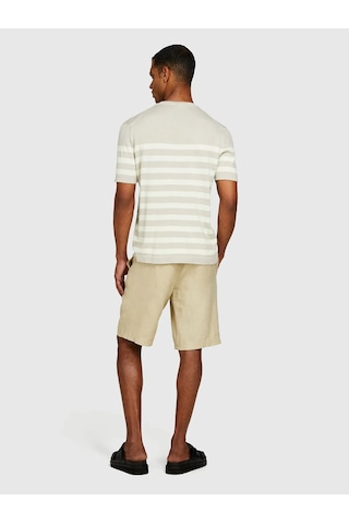 Sisley %100 Keten Slim Fit Bermuda Şort Erkek Bej Şort - 325p4aghs9010