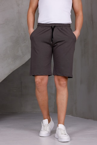 Dark Moda Erkek Sade Oversize İki İplik Kompakt Şort Kahverengi