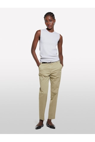 Sisley Viskoz Karışımlı Kolsuz Slim Fit Triko Bluz Kadın Gri Bluz - 325p17q3m105s