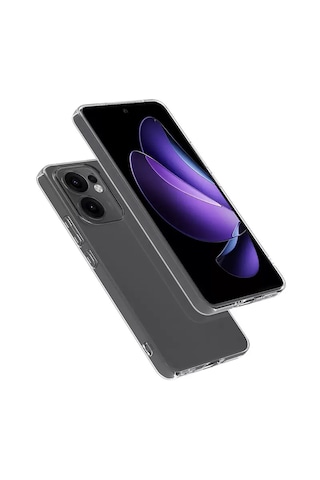 Oppo A6x A6t Kılıf Darbe Emici Korumalı Pürüzsüz Esnek Şeffaf Silikon