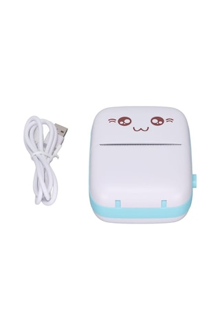 Veraura Lifestyle Sevimli Mini Taşınabilir Yazıcı Printer Sarı