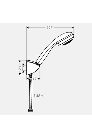 Hansgrohe Crometta Vario Porter Set 1,25 M Krom