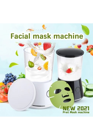 Samdoo Küçük Ev Tipi Sebze-meyve Maske Makinesi - Doğal Nemlendirici, Güzellik Bakımı, Akıcılık Sağlar - Siyah Çok Renkli