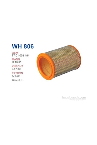Wunder Renault 12 Hava Filtresi Oem No: 7701001494 Wunder Renault 12 Hava Filtresi Oem No: 7701001494