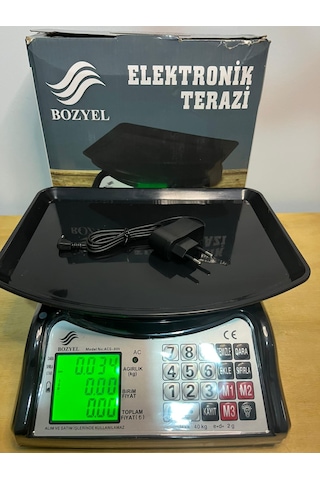 Bozyel 40 Kg Terazi-çift Taraf Ekran-uzun Şarj Süresi-fiyat Hesaplamalı