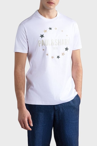 Paul & Shark Erkek T Shirt 24411044 010 Beyaz Beyaz