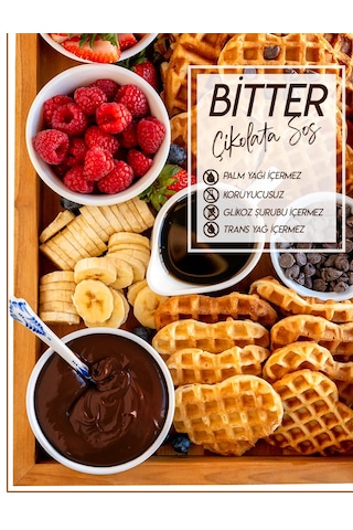 Bitter Çikolata Sos - Waffle & Krep & Pankek& Tatlı & Dondurma & Kruvasan Sos - 900 Gr