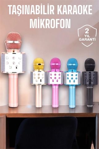 Taşınabilir Bluetooth Karaoke Mikrofon: Hafıza Kart Girişli, Etkileyici Performans - 5000