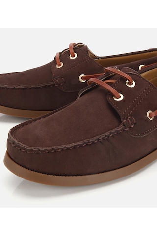 Hotiç Erkek Nubuk Deri Kahverengi Bağcık Detaylı Günlük Loafer 02ayh319740a480 02ayh319740a480