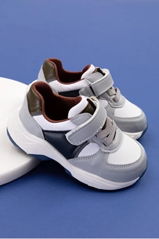 Altın Moda Shoes Spor Çocuk Erkek Ortopedik Günlük Sneaker Ayakkabı Gri