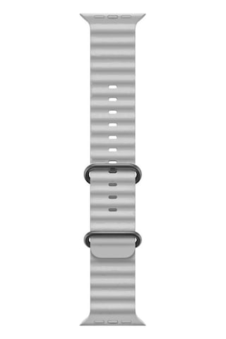 Schitec 42-49mm Yeni Nesil Apple Uyumlu Watch Akıllı Saat Kordonu Silikon Gri