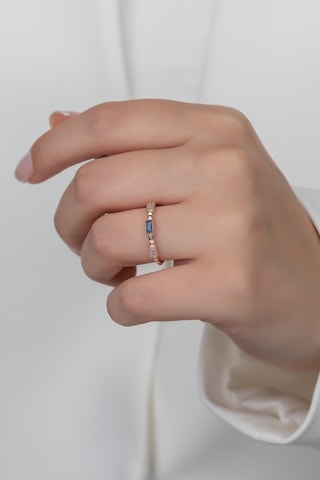 Gümüş Prenses Yüzük Rose Gold Kaplama 925 Ayar Gümüş Rose Gold (511780062)