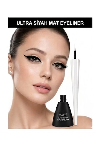 Ultra Siyah, İnce Fırça Eyeliner Ekstra Siyah