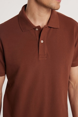 Tudors Erkek Slim Fit Dar Kesim Premium Seri %100 Pamuk Yumuşak Dokulu Merserize Kahverengi Polo Yaka Tişört -50918