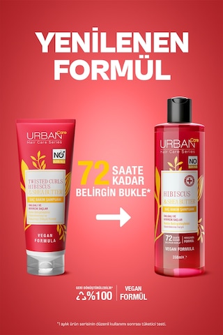 Urban Care Twisted Curls Hibiscus & Shea Butter Şampuan 350 Ml Beyaz