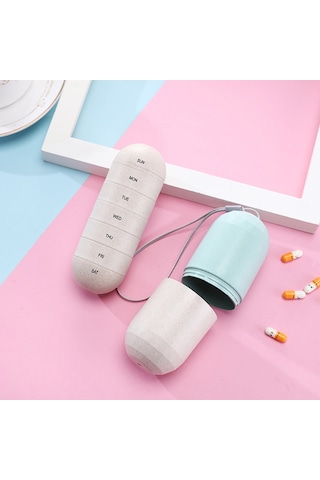 Teltree Taşınabilir Haftalık İlaç Kutusu - Şık Ve Pratik İlaç Saklama Çözümü Beyaz