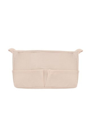 Cotton Banyo Organizeri Beyaz Pamuklu Duck Kumaş 28x16x16 Cm