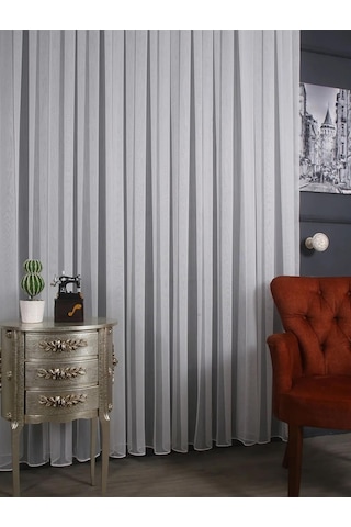 Nar TTM Zemin Düz Tül Perde-Ölçünüze Özel Dikim