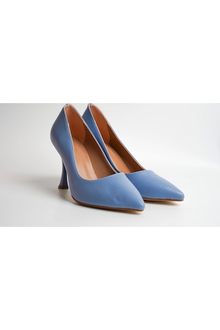 Assortie Bebek Mavisi İnce Topuklu Kitten Heel Kadın Ayakkabı Bebek Mavisi