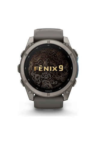 Garmin Fenix 9 51 MM Silikon Kayışlı Titanyum Çakıl Akıllı Saat (Distribütör Garantili)