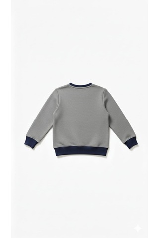 Coupon Çocuk Sweatshirt / Logo Baskılı Gri