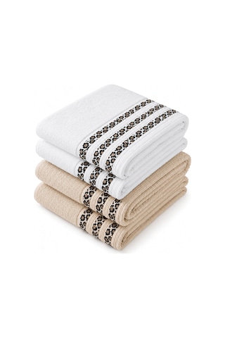 2'li Banyo Havlusu Seti %100 Pamuk Leopar Collection 70x140 Cm Çok Renkli