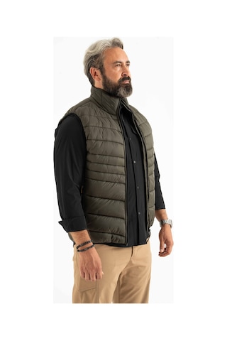 Longberg Erkek Dik Yaka Fermuarlı Kapitone Yelek