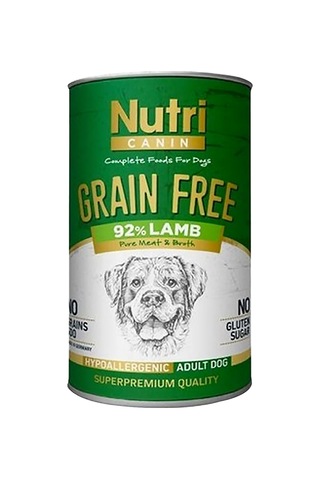 Nutri Canin Tahılsız %92 Kuzu Etli Konserve Yetişkin Köpek Maması 400 G